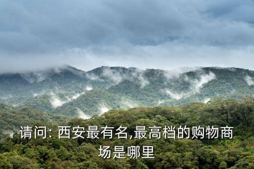请问: 西安最有名,最高档的购物商场是哪里