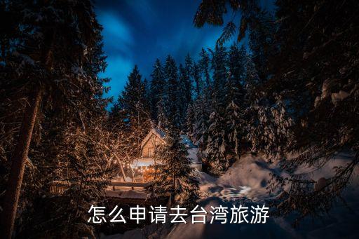 怎么申请去台湾旅游