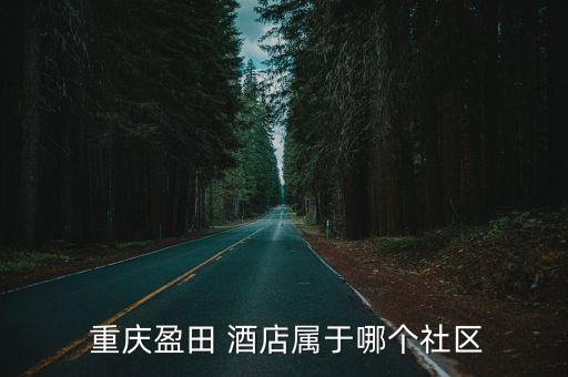  重庆盈田 酒店属于哪个社区