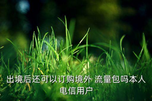 到外国还要开通国际流量吗