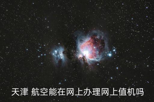 天津 航空能在网上办理网上值机吗
