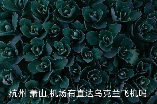 杭州 萧山 机场有直达乌克兰飞机吗