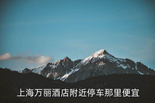  上海万丽酒店附近停车那里便宜