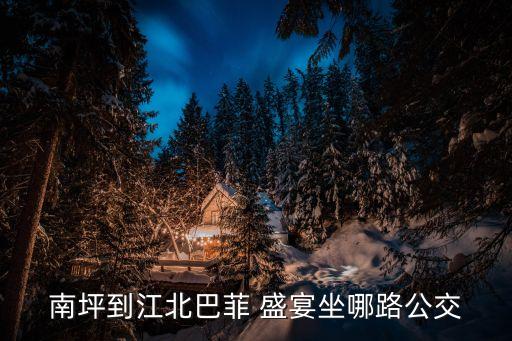 南坪到江北巴菲 盛宴坐哪路公交