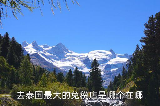 去泰国最大的免税店是哪个在哪