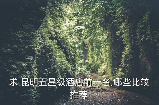 求 昆明五星级酒店前十名,哪些比较推荐