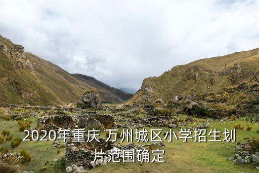 2020年重庆 万州城区小学招生划片范围确定