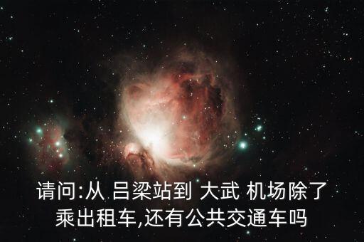 请问:从 吕梁站到 大武 机场除了乘出租车,还有公共交通车吗