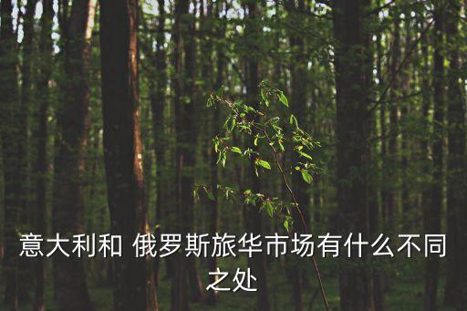 意大利和 俄罗斯旅华市场有什么不同之处