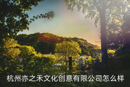  杭州亦之禾文化创意有限公司怎么样