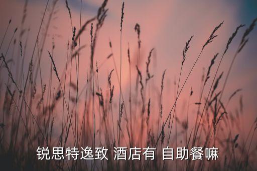 锐思特逸致 酒店有 自助餐嘛