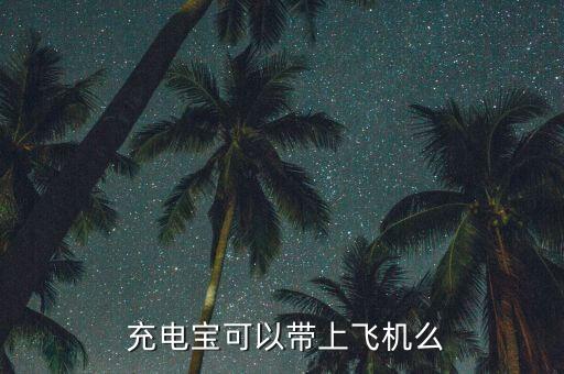  充电宝可以带上飞机么