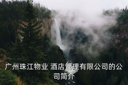 广州珠江物业 酒店管理有限公司的公司简介