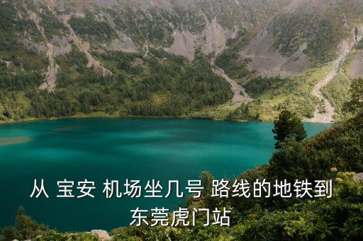从 宝安 机场坐几号 路线的地铁到东莞虎门站