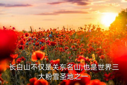  长白山不仅是关东名山,也是世界三大粉雪圣地之一