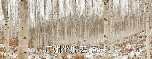 广州坐船去 香港
