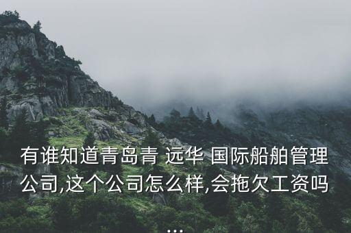 有谁知道青岛青 远华 国际船舶管理公司,这个公司怎么样,会拖欠工资吗...