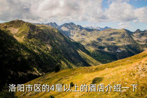 洛阳市区的4星以上的酒店介绍一下