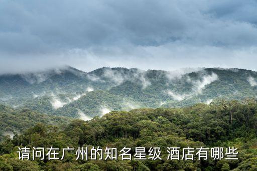 请问在广州的知名星级 酒店有哪些