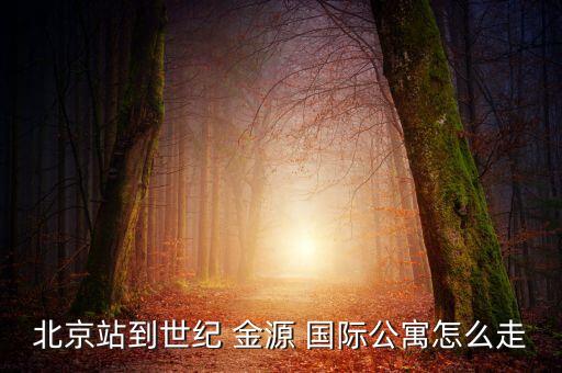 北京站到世纪 金源 国际公寓怎么走