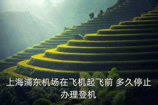 上海浦东机场在飞机起飞前 多久停止办理登机