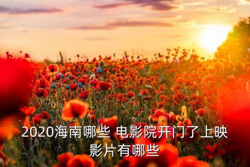 2020海南哪些 电影院开门了上映影片有哪些