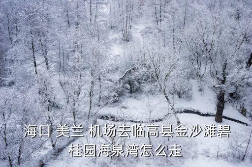  海口 美兰 机场去临高县金沙滩碧桂园海泉湾怎么走