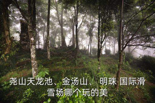 尧山天龙池、金汤山、 明珠 国际滑雪场哪个玩的美