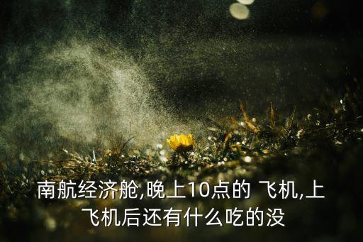 南航经济舱,晚上10点的 飞机,上 飞机后还有什么吃的没