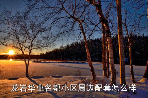 龙岩华业名都小区周边配套怎么样