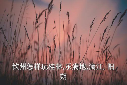 钦州怎样玩桂林,乐满地,漓江, 阳朔