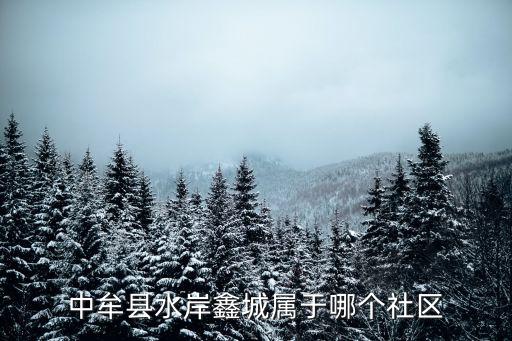 中牟县水岸鑫城属于哪个社区