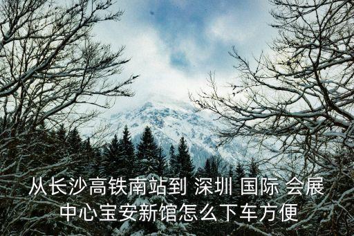 从长沙高铁南站到 深圳 国际 会展 中心宝安新馆怎么下车方便