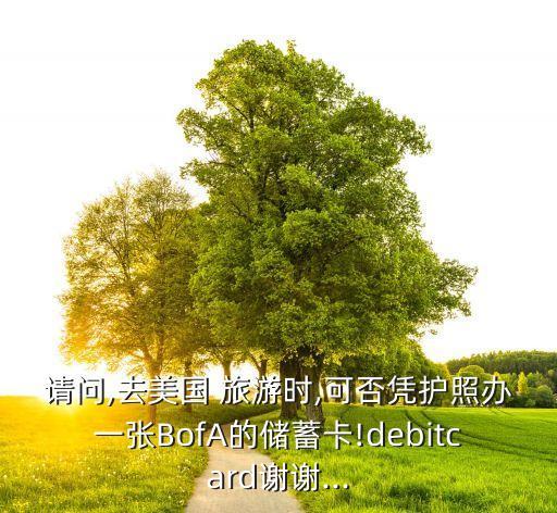 请问,去美国 旅游时,可否凭护照办一张BofA的储蓄卡!debitcard谢谢...