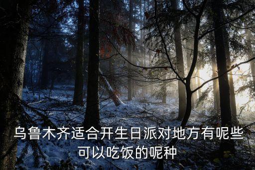  乌鲁木齐适合开生日派对地方有呢些可以吃饭的呢种