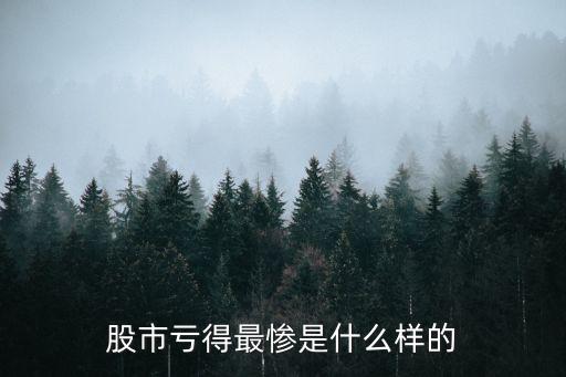 股市亏得最惨是什么样的