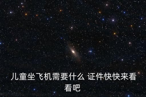 儿童登机去国外需要什么证件