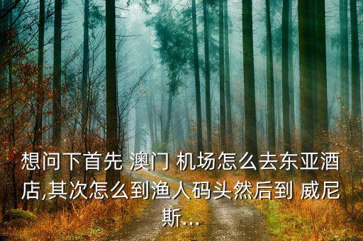 想问下首先 澳门 机场怎么去东亚酒店,其次怎么到渔人码头然后到 威尼斯...