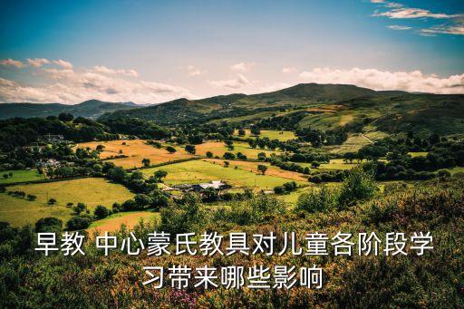  早教 中心蒙氏教具对儿童各阶段学习带来哪些影响