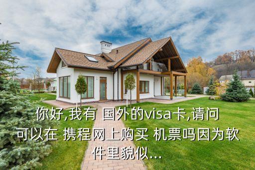 你好,我有 国外的visa卡,请问可以在 携程网上购买 机票吗因为软件里貌似...