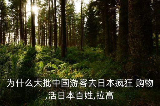 为什么大批中国游客去日本疯狂 购物,活日本百姓,拉高