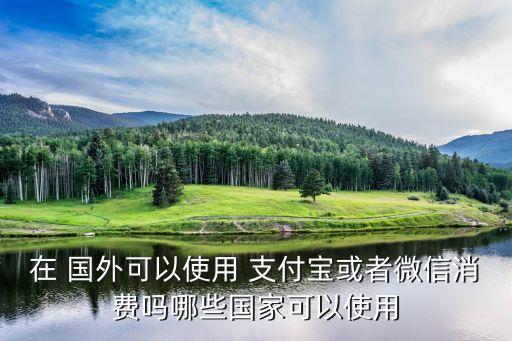 在 国外可以使用 支付宝或者微信消费吗哪些国家可以使用