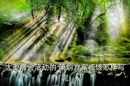大型展会活动的 策划方案应该怎样写呢