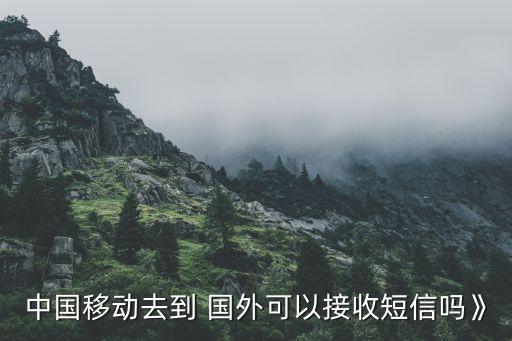 中国移动去到 国外可以接收短信吗》