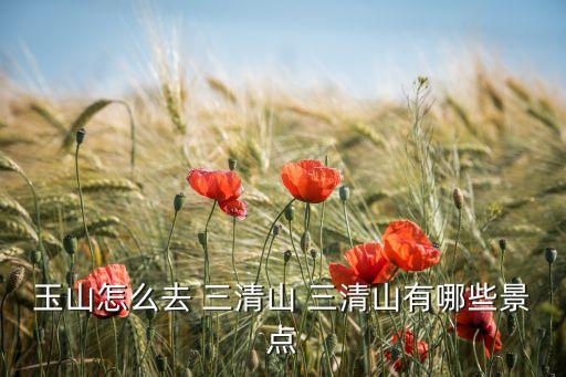 玉山怎么去 三清山 三清山有哪些景点