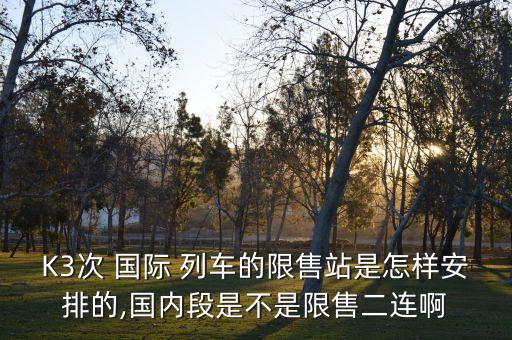 K3次 国际 列车的限售站是怎样安排的,国内段是不是限售二连啊