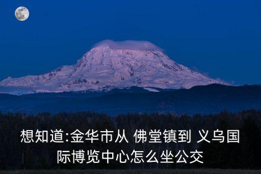 佛堂开车到义乌国际商贸城要多久