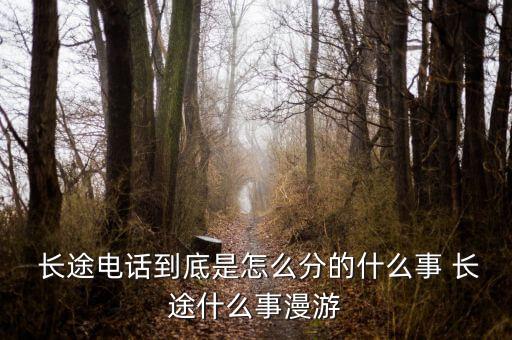  长途电话到底是怎么分的什么事 长途什么事漫游