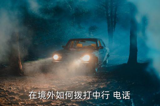 在境外如何拨打中行 电话
