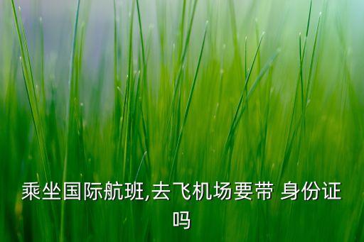 乘坐国际航班,去飞机场要带 身份证吗